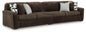 Midnight-Madness - Sectional - Dark Brown 2 Pc. Sectional - Stationary Sectionals