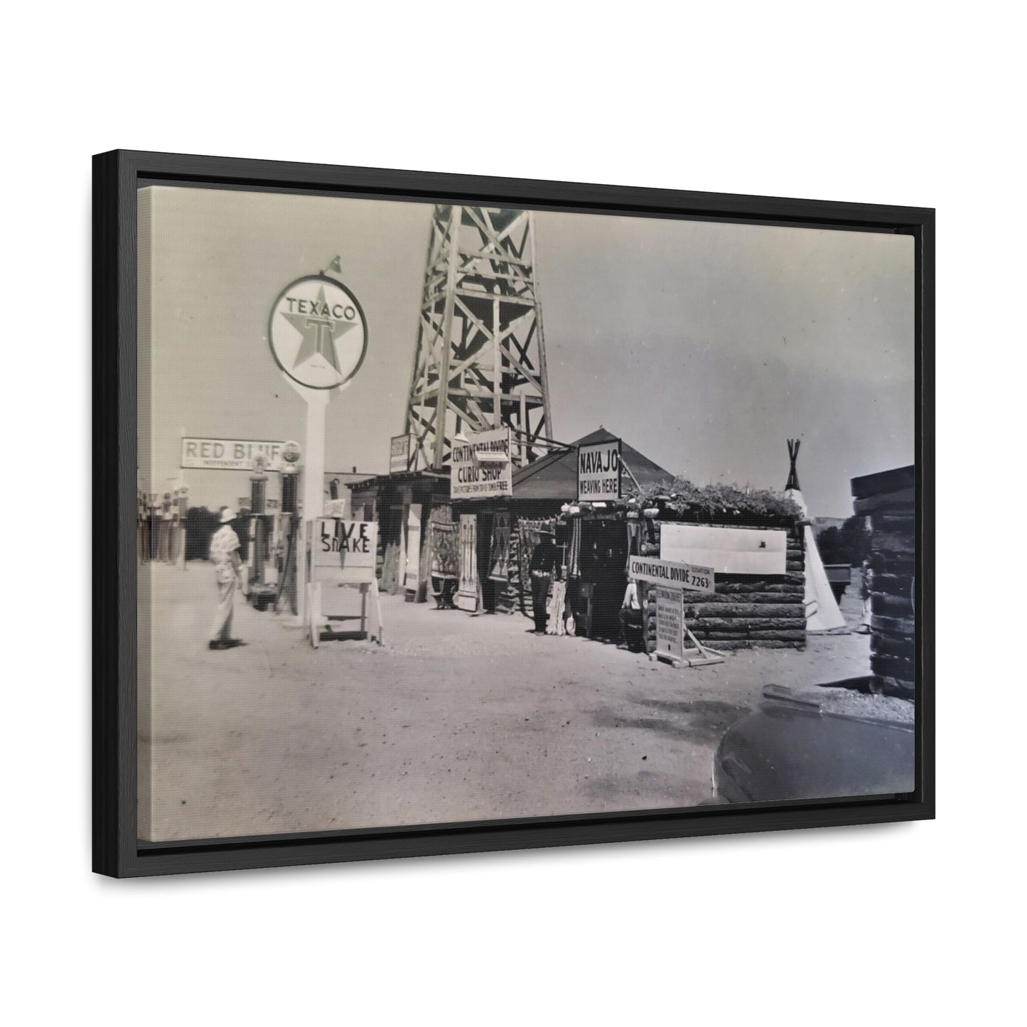 Texaco Station Continental Divide Gallery Canvas Wraps, Horizontal Frame