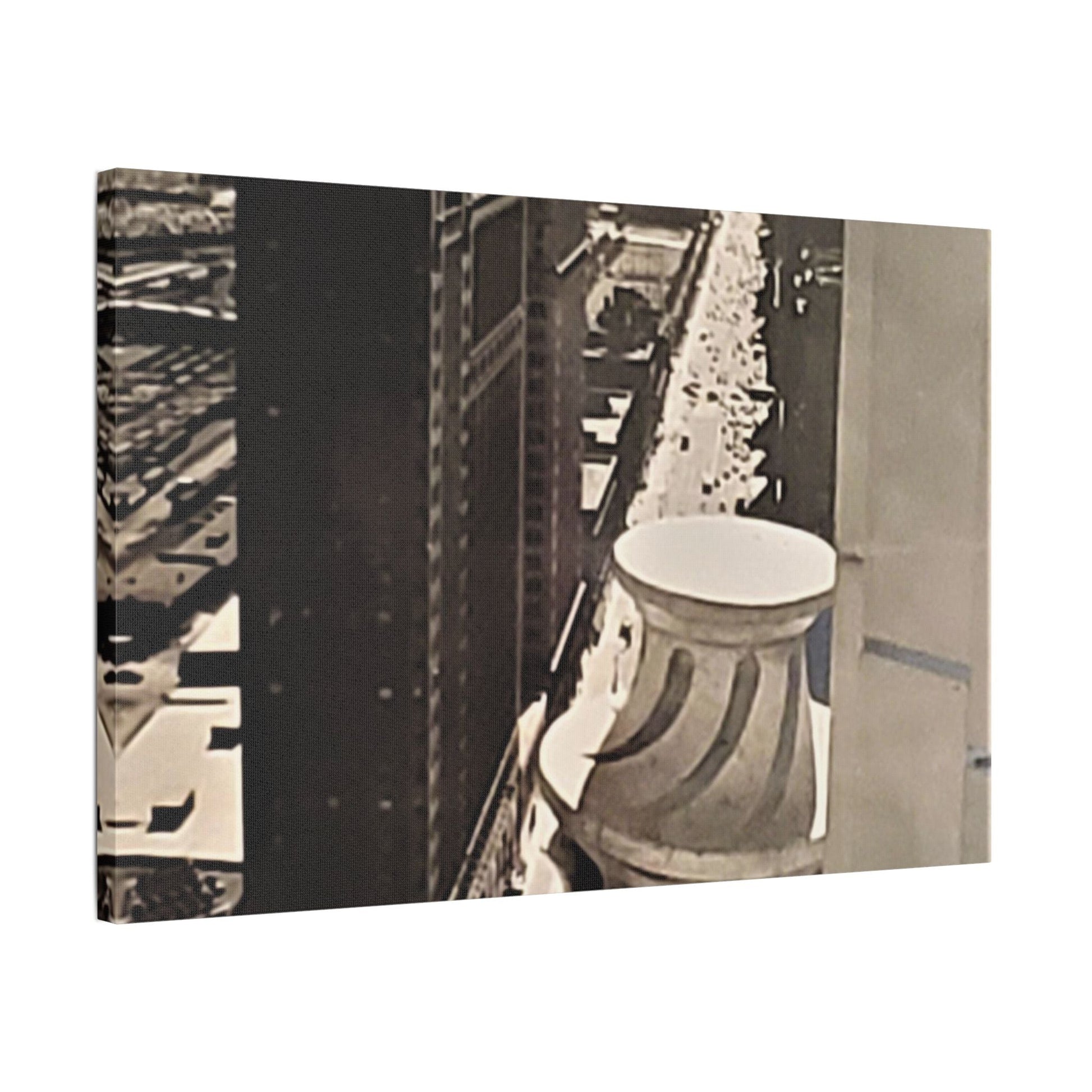 Michigan Ave Chicago Satin Canvas Stretched
