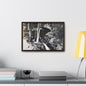 Narada Falls Yellowstone Gallery Canvas Wraps Horizontal Frame 18″ x 12″ Walnut 1.25"