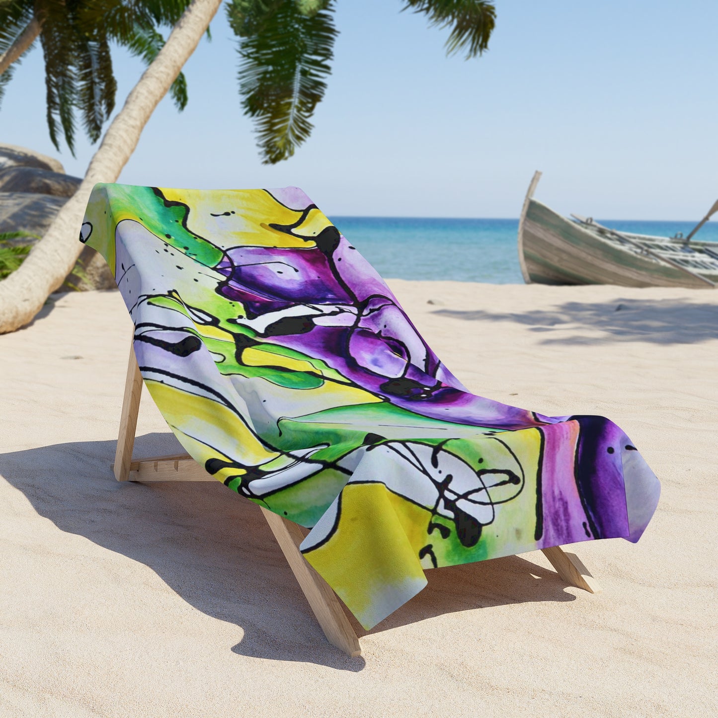 Purple Mountains Beach Towel