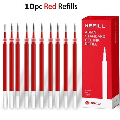 Gel Ink Pen Sets 10Kaco Red Ink NEW