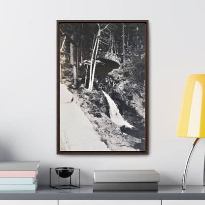 Narada Falls Yellowstone Gallery Canvas Wraps Vertical Frame 16″ x 24″ Premium Gallery Wraps (1.25″) Walnut