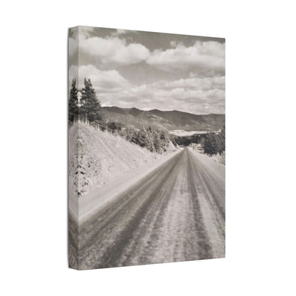 Western Road Satin Canvas Stretched