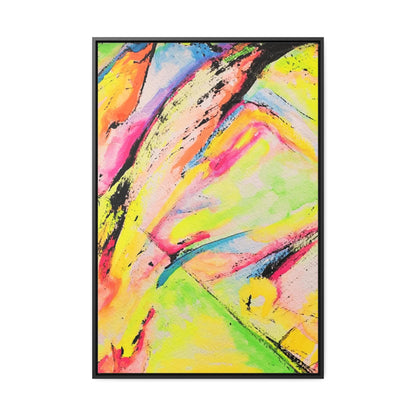 Neon Fire Gallery Canvas Wraps, Vertical Frame 24″ x 36″ Premium Gallery Wraps (1.25″)