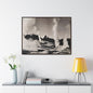Norris Geyser Yellowstone Gallery Canvas Wraps Horizontal Frame 40″ x 30″ Walnut 1.25"
