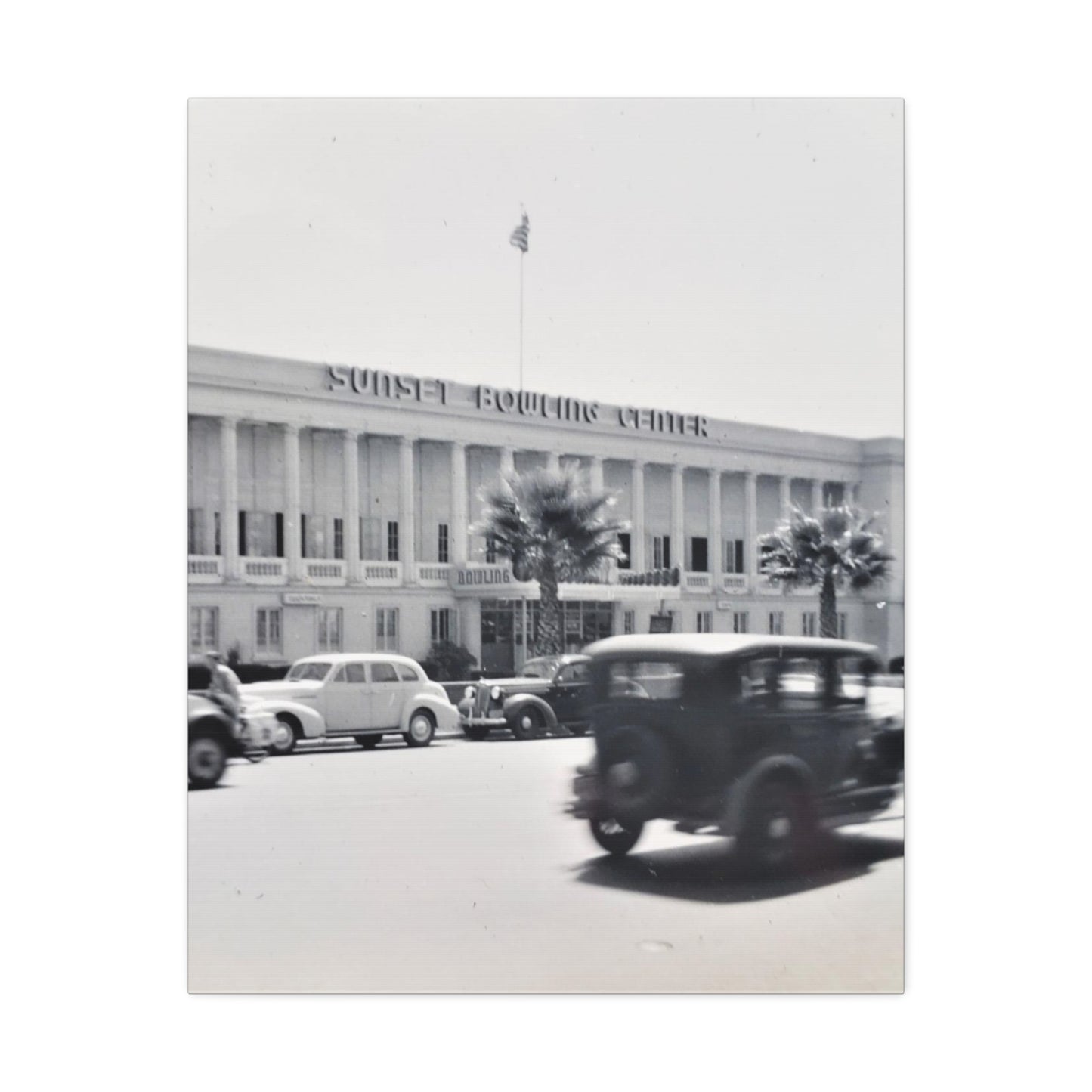 Sunset Bowling Center Largest in U.S 1939  Stretched Canvas