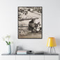 Concrete Worker Gallery Canvas Wraps Vertical Frame 30″ x 40″ Premium Gallery Wraps (1.25″) Black