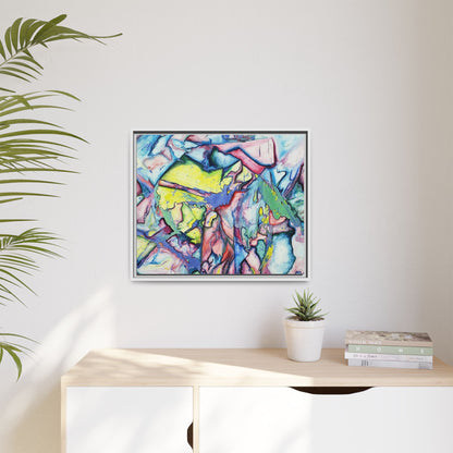 Alien Abstract Colorful Framed Canvas Art - Kia Day Design