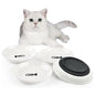 4-Pack Ceramic Cat Bowls with Non-Slip Base - Black Silicone Bottom Fishbone Pattern - bowls