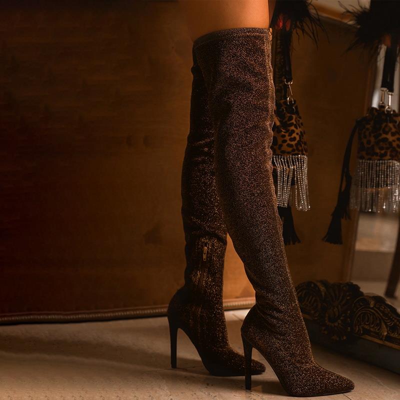 High Boots Winter Shoes - - heeled boots