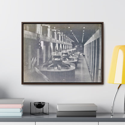Boulder Dam Powerhouse Gallery Canvas Wraps Horizontal Frame 24″ x 18″ Walnut 1.25"
