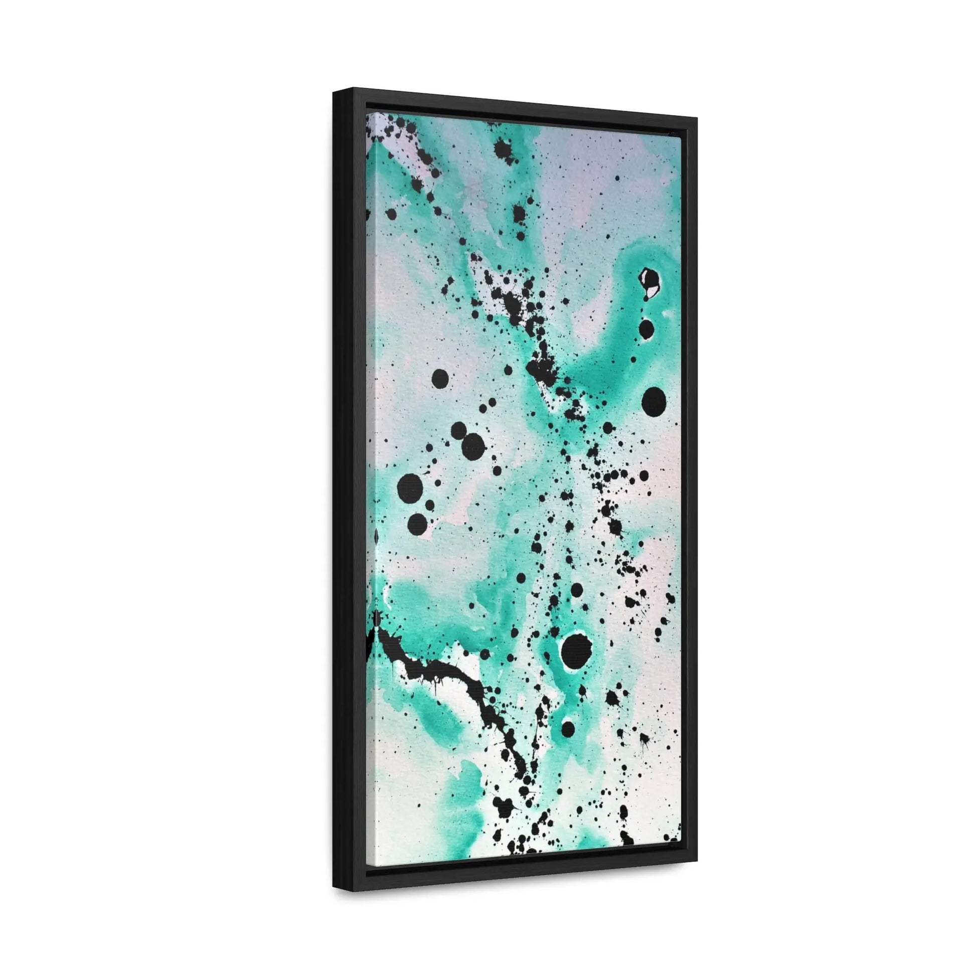 Teal Burst Gallery Canvas Wraps, Vertical Frame