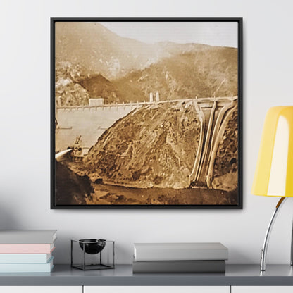 Back View Morris Dam Spillway Gallery Canvas Wraps Square Frame 24″ x 24″ 1.25"