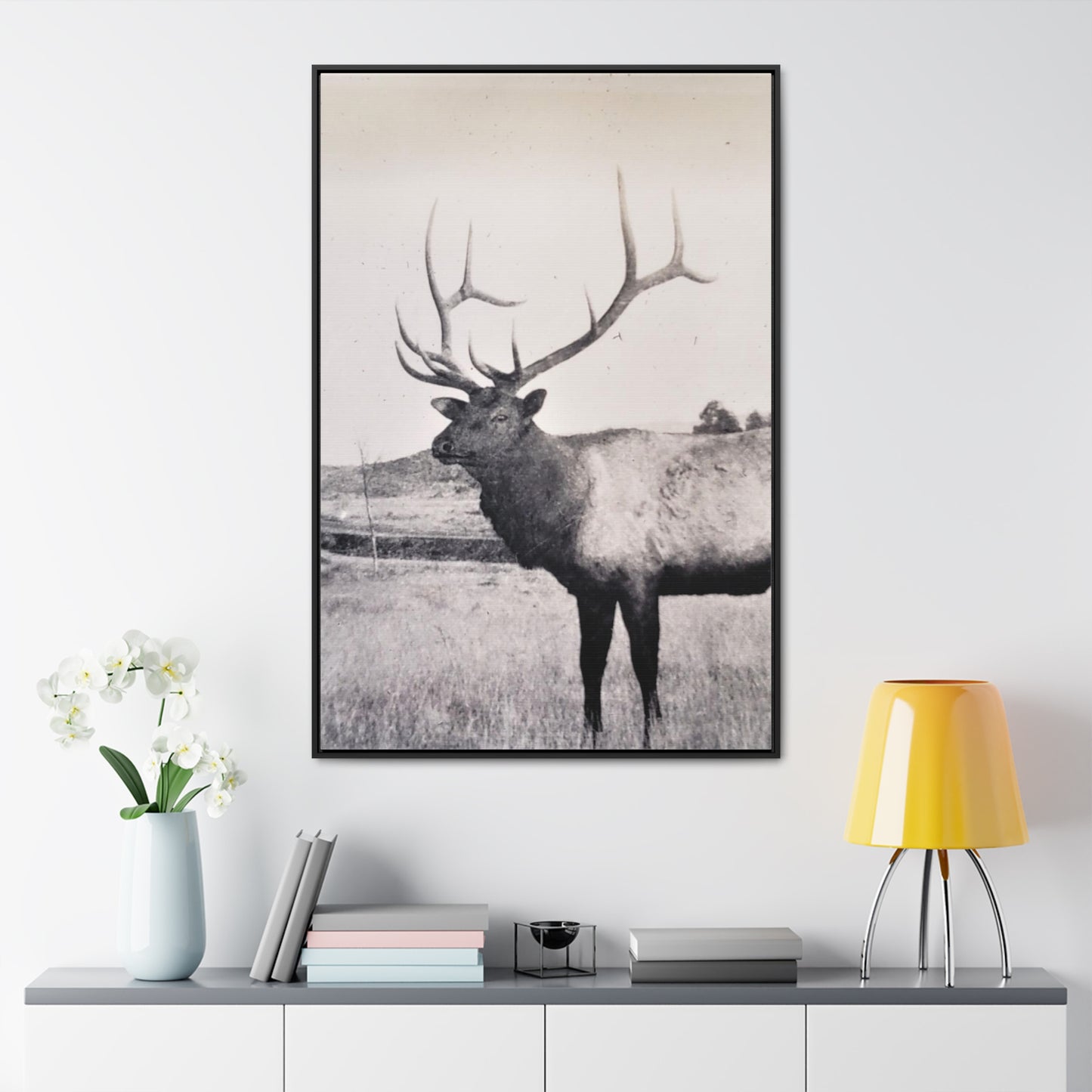 Yellowstone Bull Elk Gallery Canvas Wraps, Vertical Frame