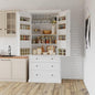 Classic Farmhouse White Kitchen Pantry - White - pantry