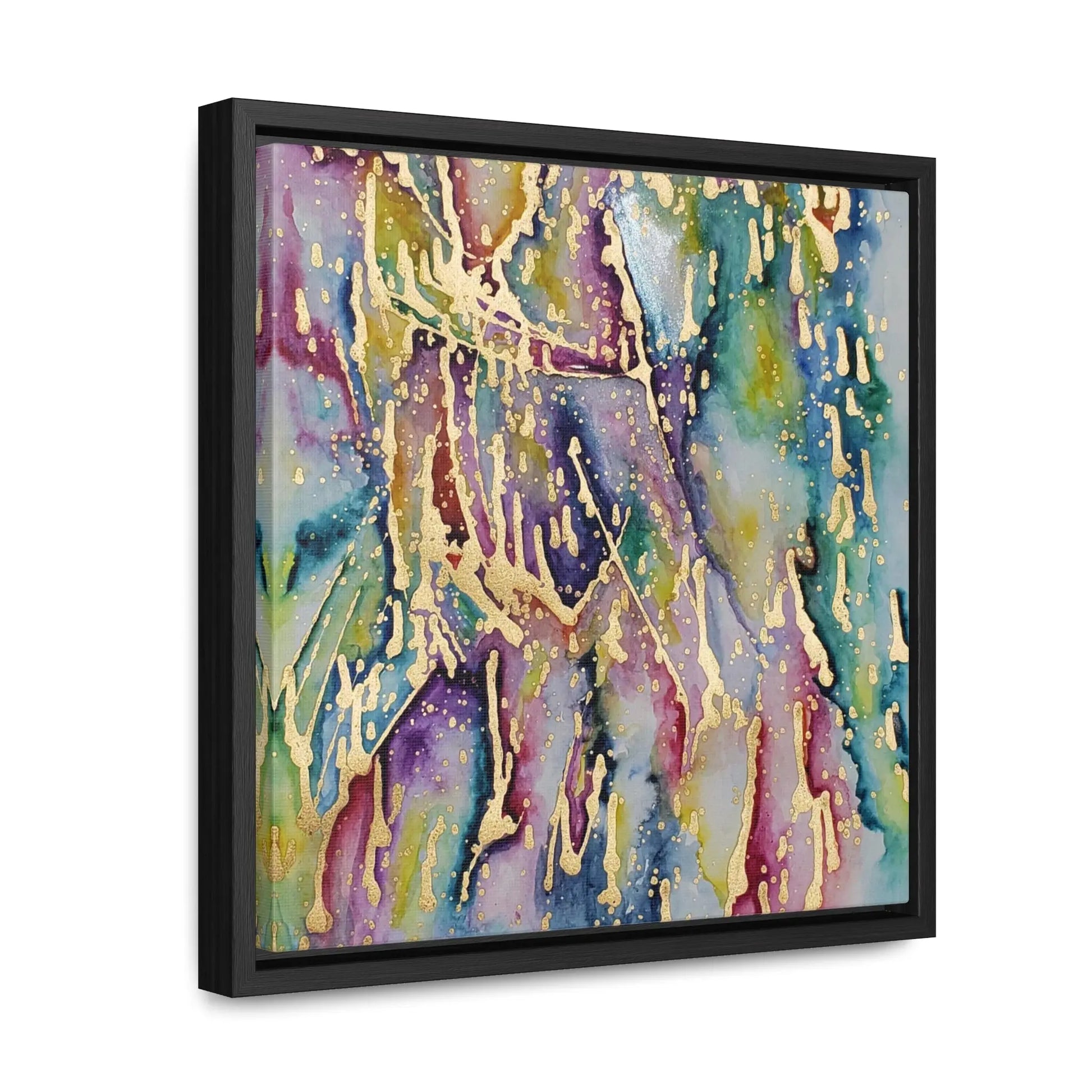 Purple Rain Gallery Canvas Wraps, Square Frame