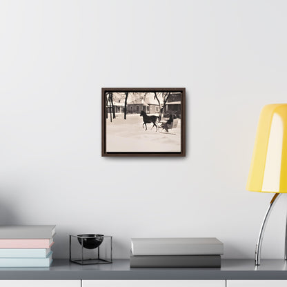 Carriage Ride Gallery Canvas Wraps Horizontal Frame 10″ x 8″ Walnut Premium Gallery Wraps (1.25″)