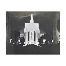 Golden Gate International Exposition Night Satin Canvas Stretched