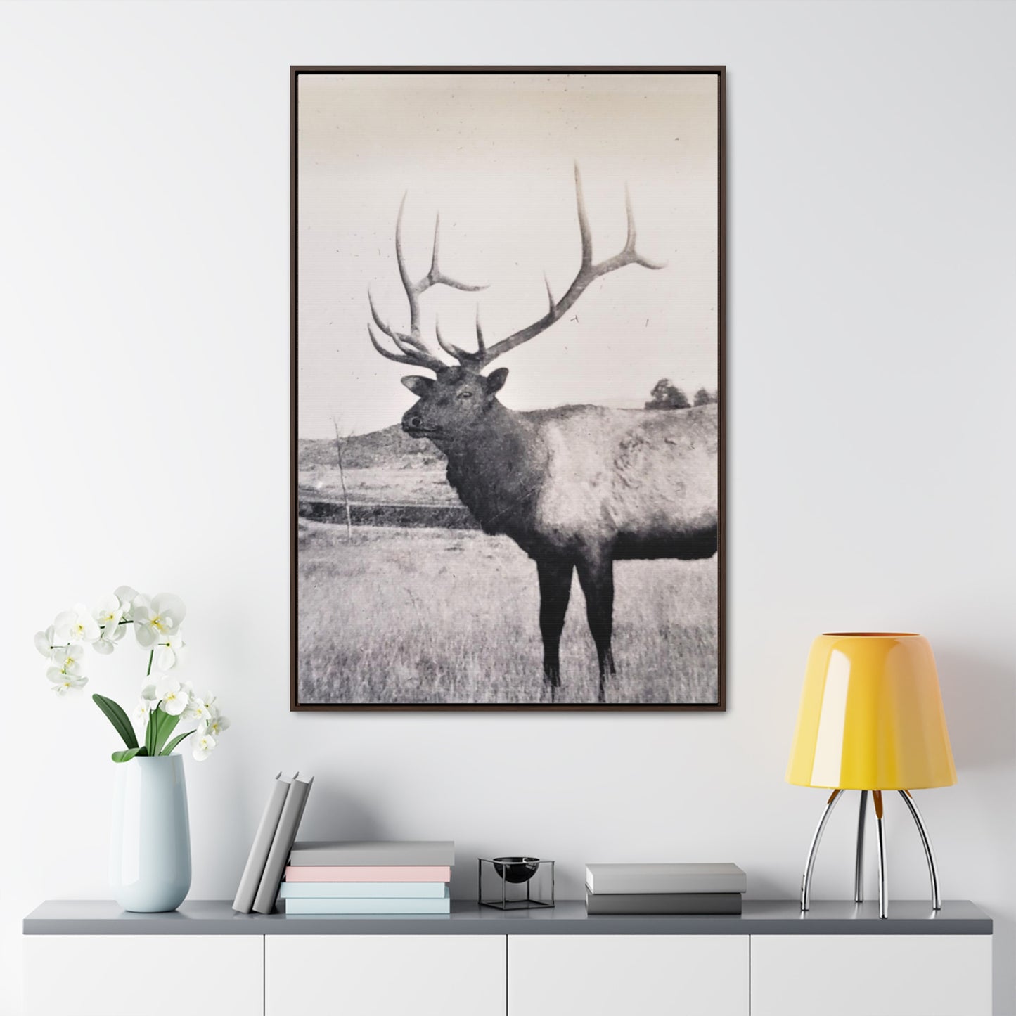 Yellowstone Bull Elk Gallery Canvas Wraps, Vertical Frame