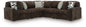Midnight-Madness - Sectional - Dark Brown 5 Pc. Sectional - Stationary Sectionals