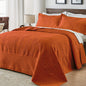 Persian Elegance Oversized King Quilt Set 3-Piece - Burnt Orange 120"x120" - quilt