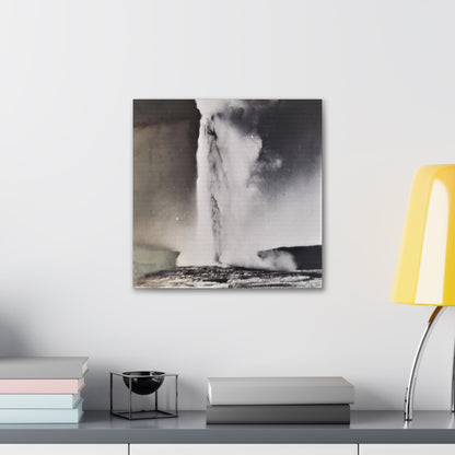 Old Faithful Geyser Yellowstone Canvas Gallery Wraps 16″ x 16″ 1.25"