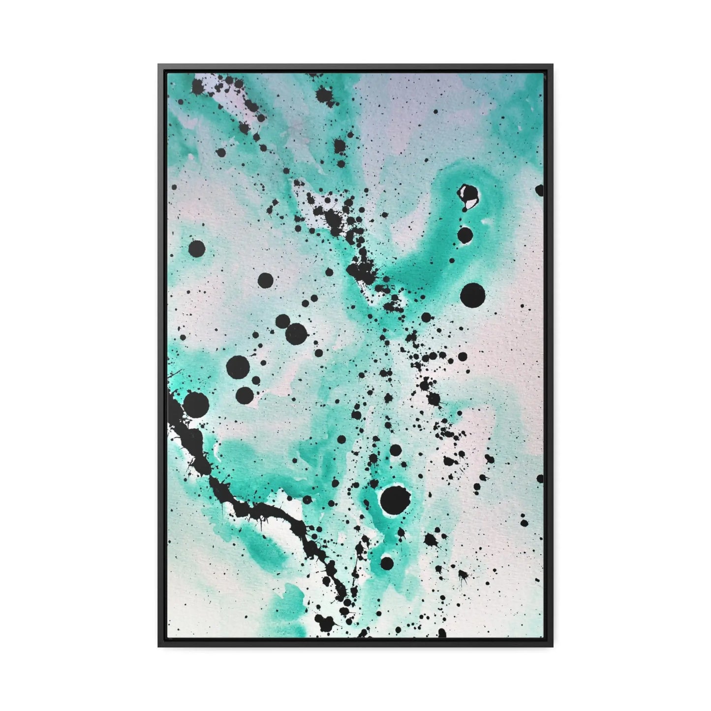 Teal Burst Gallery Canvas Wraps, Vertical Frame 24″ x 36″ Premium Gallery Wraps (1.25″)