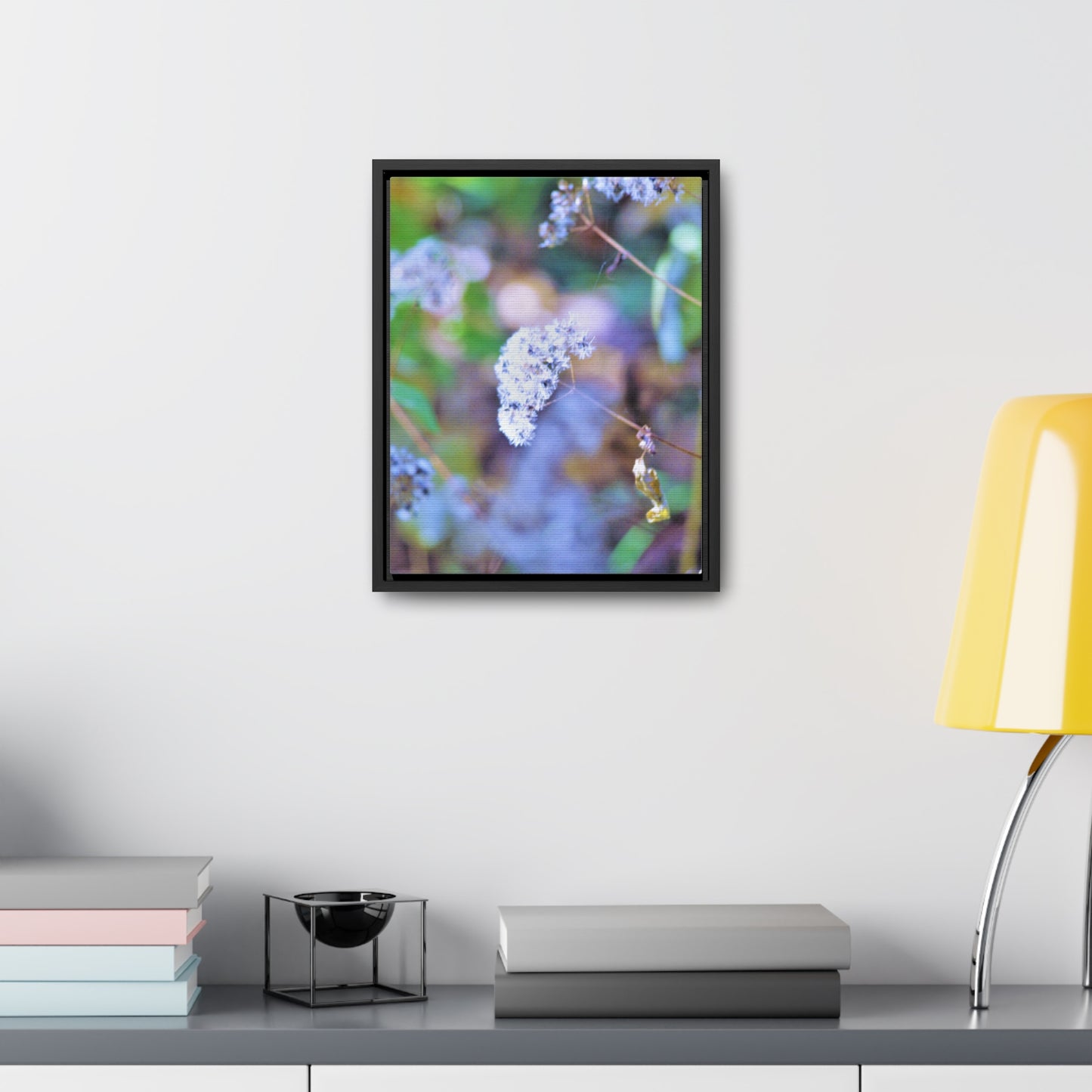 Macro Blue Gallery Canvas Wraps, Vertical Frame