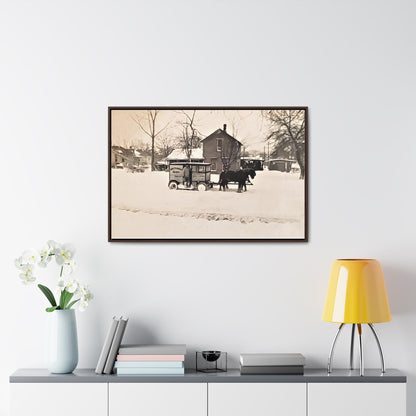 Milk Man Gallery Canvas Wraps Horizontal Frame 36″ x 24″ Walnut 1.25"