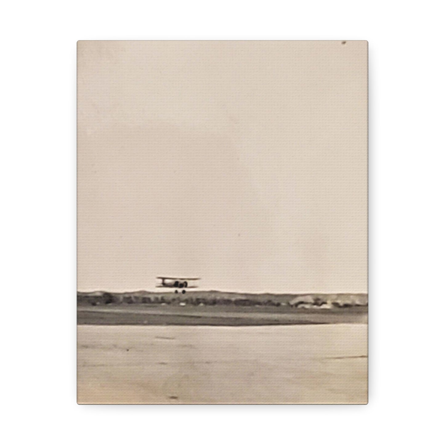 Plane Landing Omaha Airport 1939 Stretched Canvas