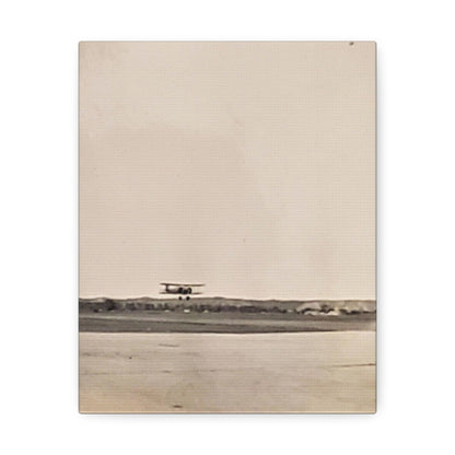 Plane Landing Omaha Airport 1939 Stretched Canvas