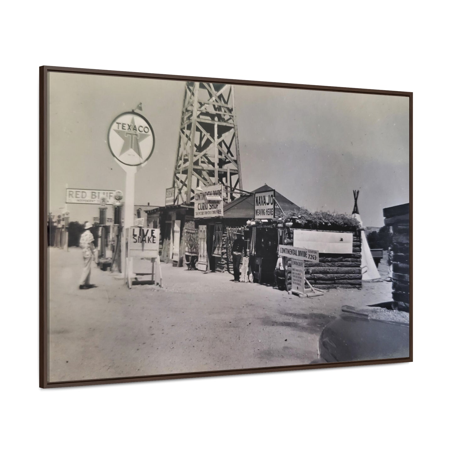 Texaco Station Continental Divide Gallery Canvas Wraps, Horizontal Frame