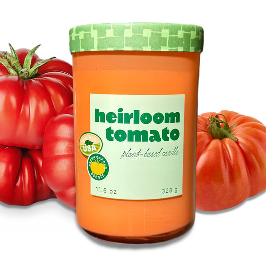 Heirloom Tomato Farmers Market Glass Candle - - Candles & Accessories