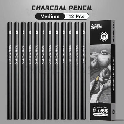 Boxed 2H-14B Graphite Sketching Pencils