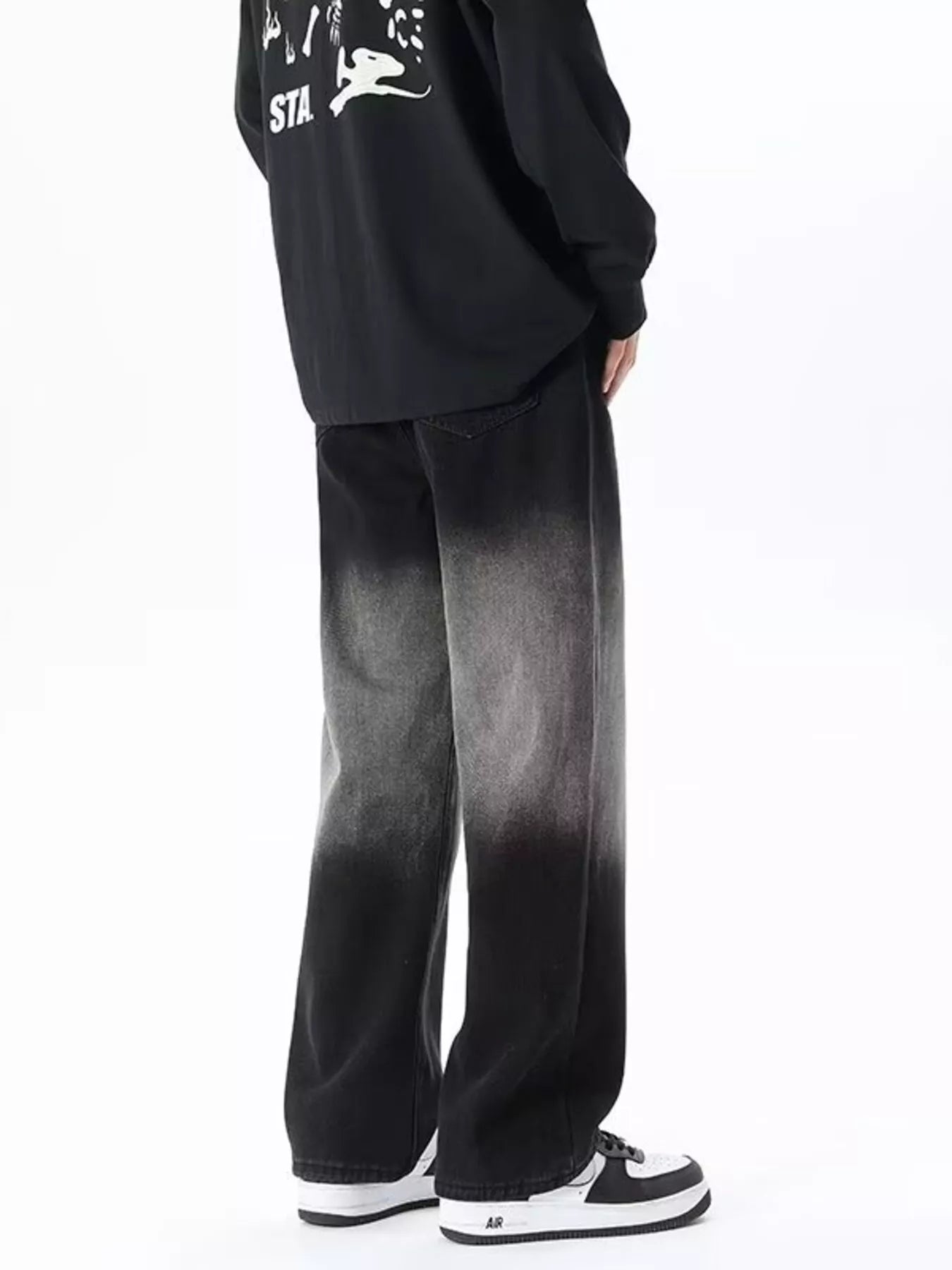 Men's Full Size Loose Fit Jeans Plus Size - -
