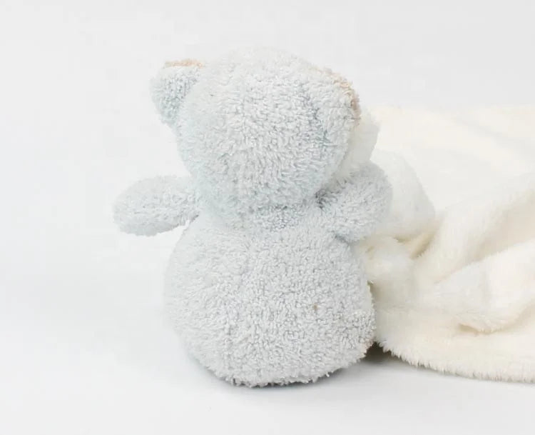 Newest Teddy Bear  Baby Soft Toy Blankets Security Baby Blanket With Plush Toy