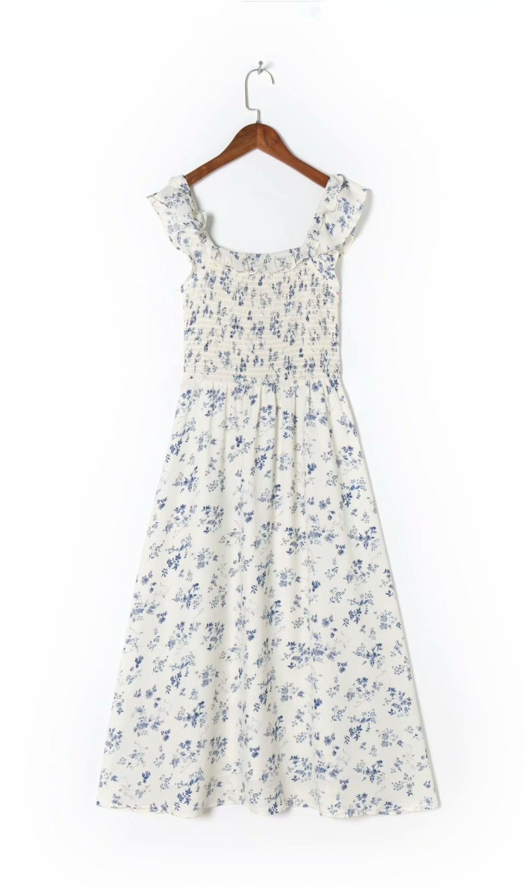 Vintage Floral Printed Dress for Women - Picture Color M - dress