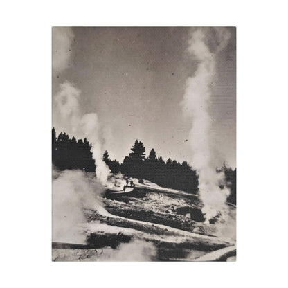 Norris Geyser Yellowstone Satin Canvas Stretched 11″ x 14″ (Vertical) 1.5"