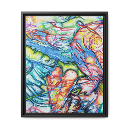 Multi-Color Abstract Framed Canvas Art Print - Kia Day Design