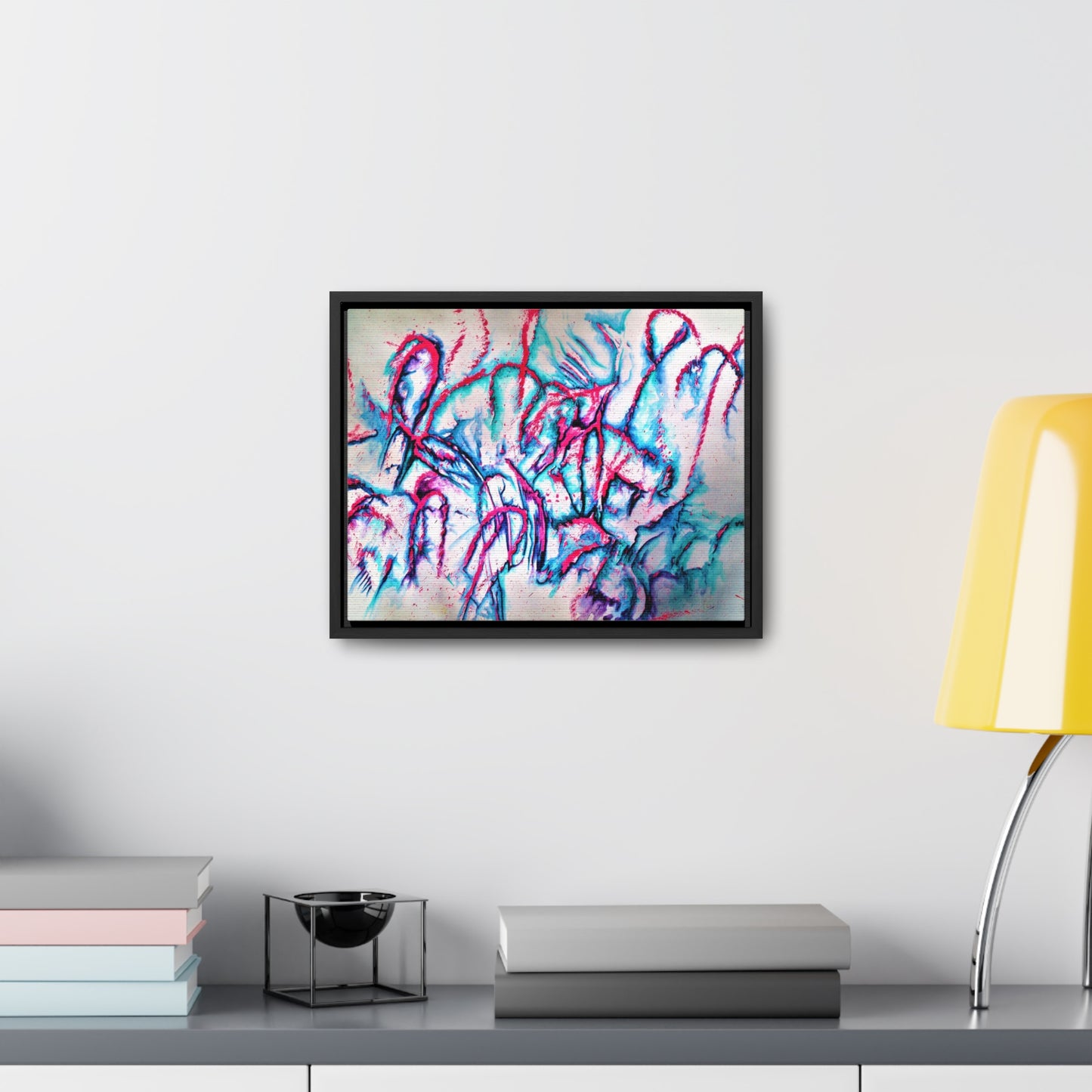 Pink Jellyfish Gallery Canvas Wraps, Horizontal Frame