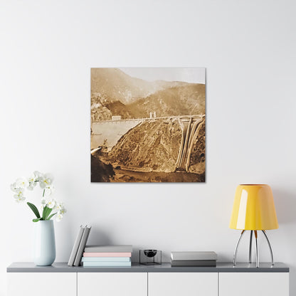 Back View Morris Dam Spillway Canvas Gallery Wraps 30″ x 30″ 1.25"