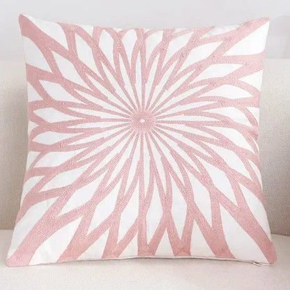 Solid Color Geometric Cushion Cover, Pink Decorative Sofa Cushion Cover Light pink