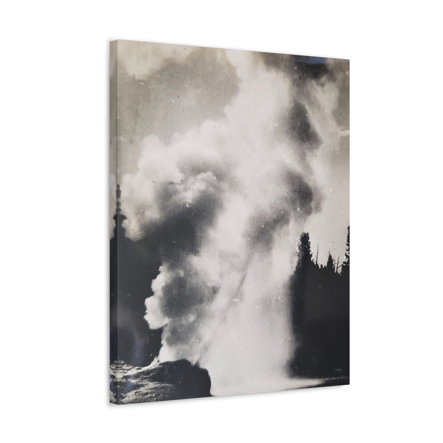 Riverside Geyser Yellowstone Stretched Canvas