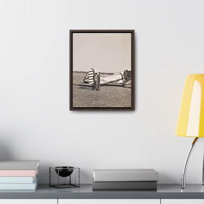 Army Pursuit Plane Ames Airport 1939 Gallery Canvas Wraps Vertical Frame 11″ x 14″ Premium Gallery Wraps (1.25″) Walnut