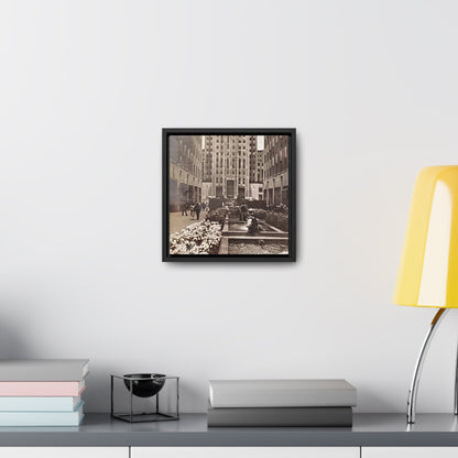 Rockefeller Plaza Gallery Canvas Wraps Square Frame 10″ x 10″ Premium Gallery Wraps (1.25″) Black