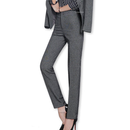 High Waist Womens Full-Length Formal Pants