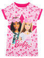 Barbie Nightgown For Girls | Short Sleeve Girls Pajama Gown | Fashionista Girls Sleep Shirt | Pink | 5 Kia Day Design