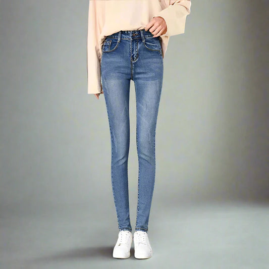 Close-Fitting Pants High Waist Loose Comfortable Jeans