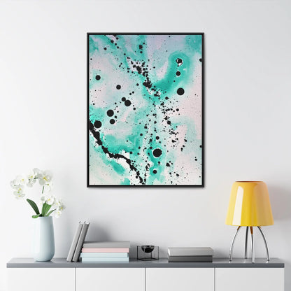 Teal Burst Gallery Canvas Wraps, Vertical Frame